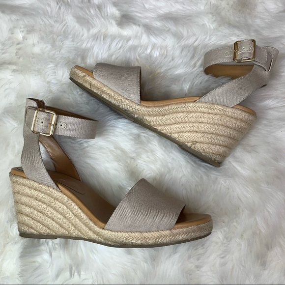 J. Crew Strappy Canvas Espadrille Wedges in Flax F2065 - Picture 6 of 13